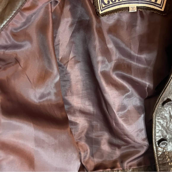 Vintage women’s  Blueline & company 100% leather bomber jacket. Size large - Picture 8 of 13